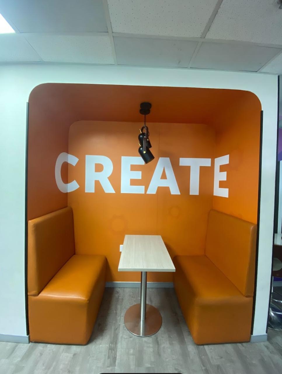 PharmaAI office meeting booth