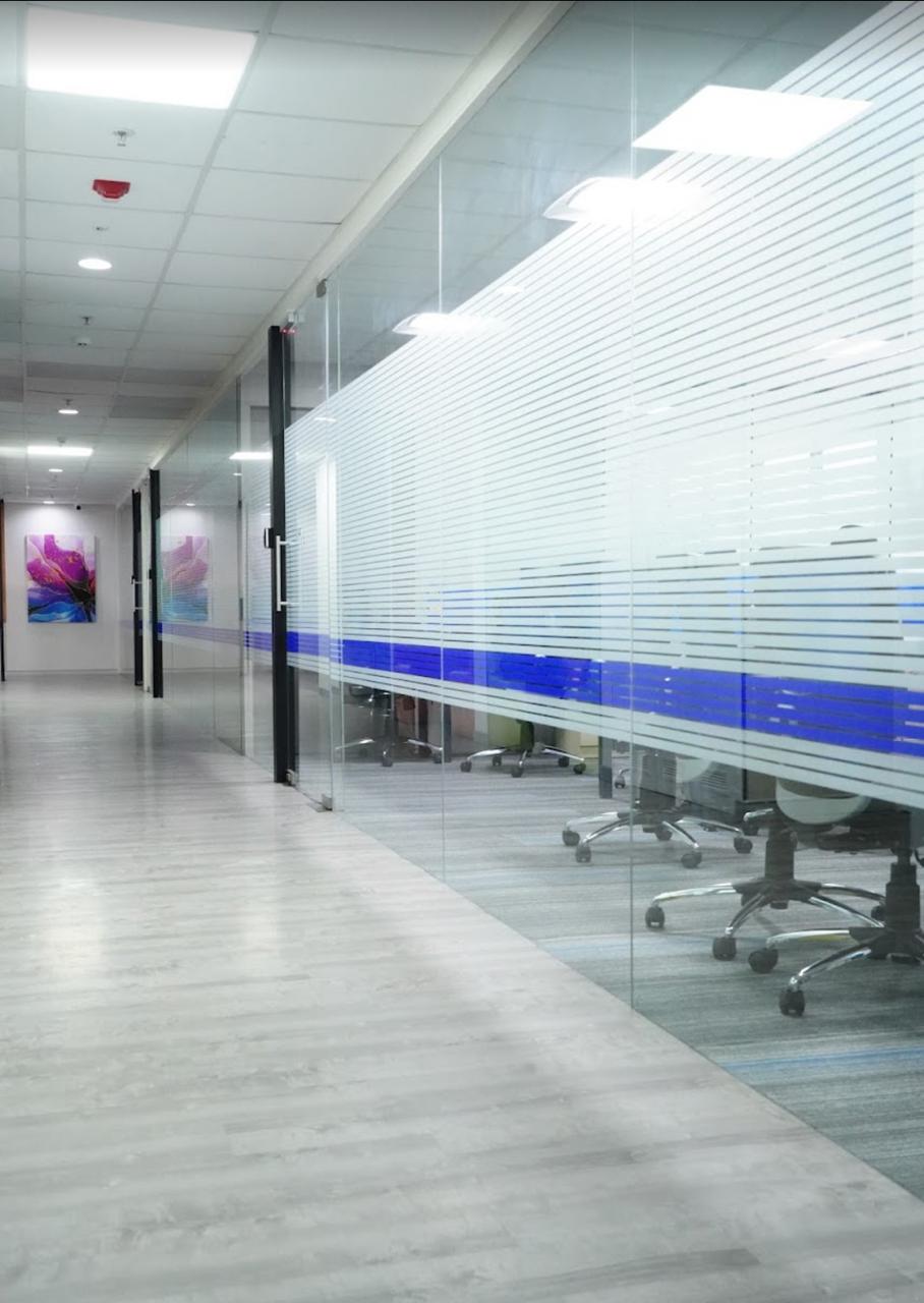 PharmaAI office workspace